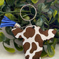 Cow print keychain