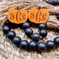 Monogram pumpkin earrings