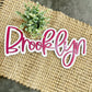 Offset  Name Sign 1/8th inch wood