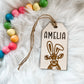 Cow with bunny ears tag