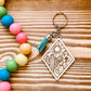 Cactus and desert keychain