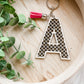 Rattan Initial Keychain