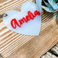 Acrylic Heart Tag