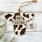 Mooy Christmas Cow Head and Tag