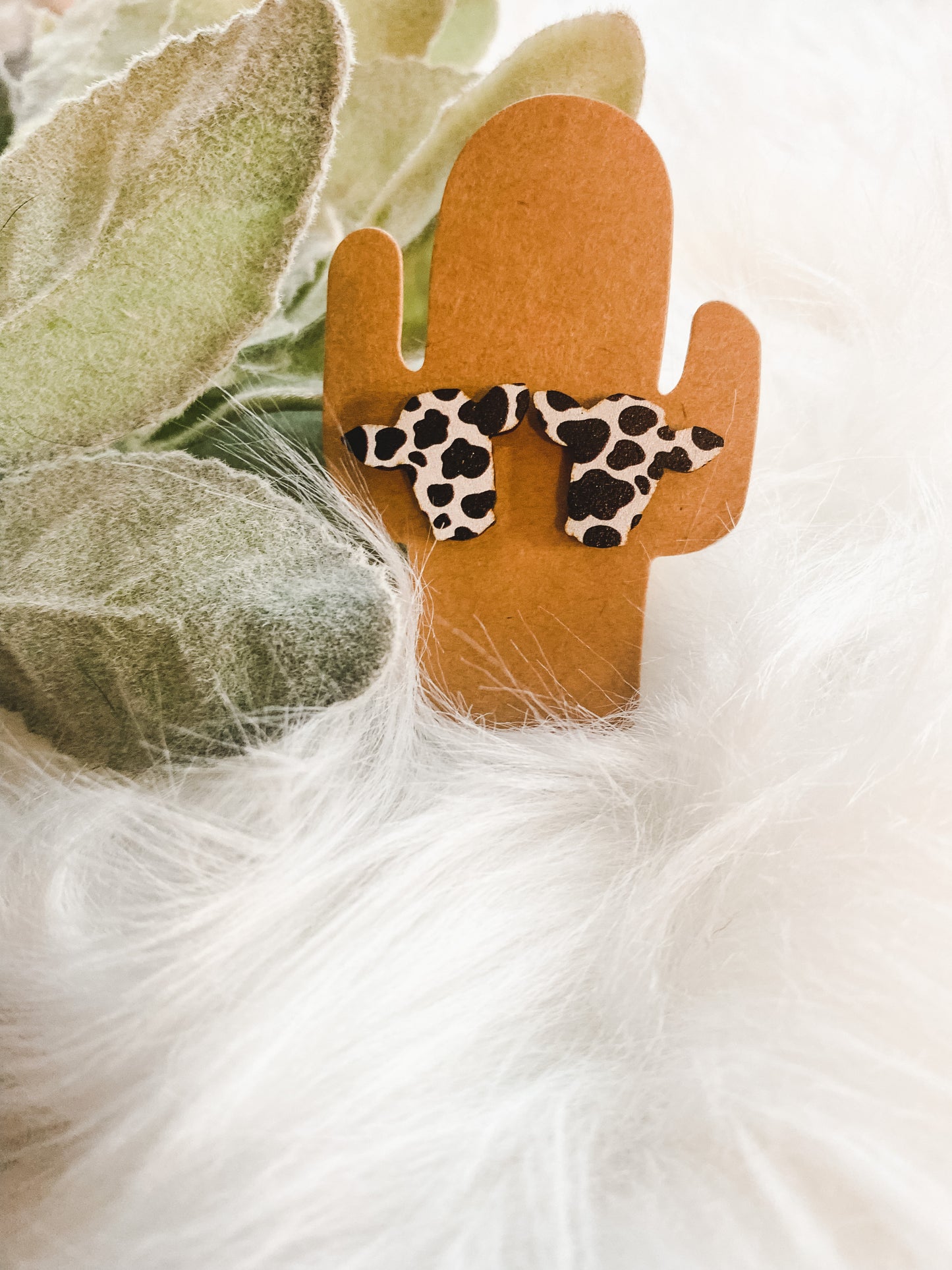 Cow Print Earrings