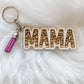 Cow Print Mama Keychain